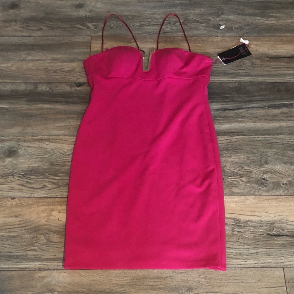 BRIGHT PINK COCKTAIL DRESS